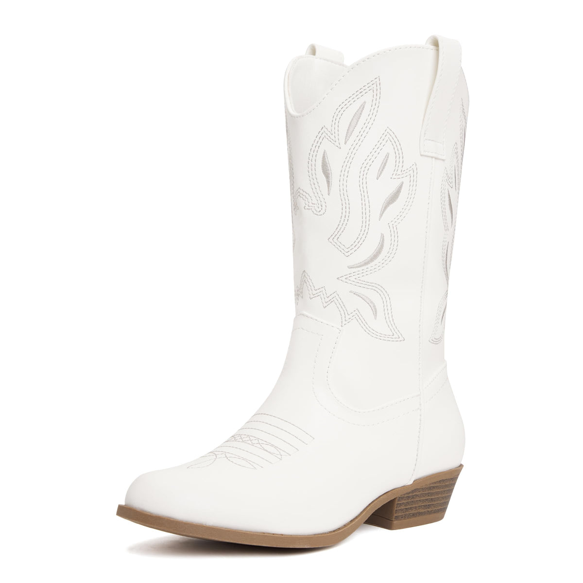 Girls Kids Western Boots Round Toe Embroidered Cowgirl Cowboy Boots