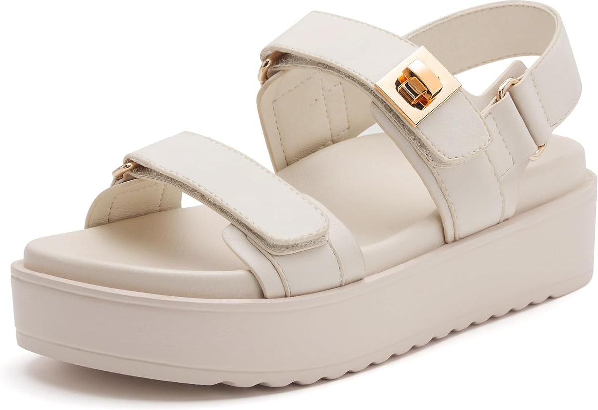 Women's Platform Sandals Cushioned Footbed Open Toe Walking Summer