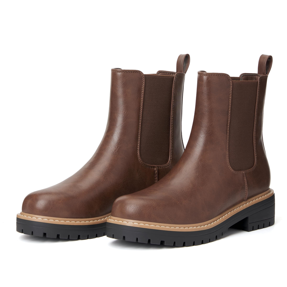 Women's Chelsea Boots Fashion Slip On Ankle Booties Casual Elastic Chunky Block Booties