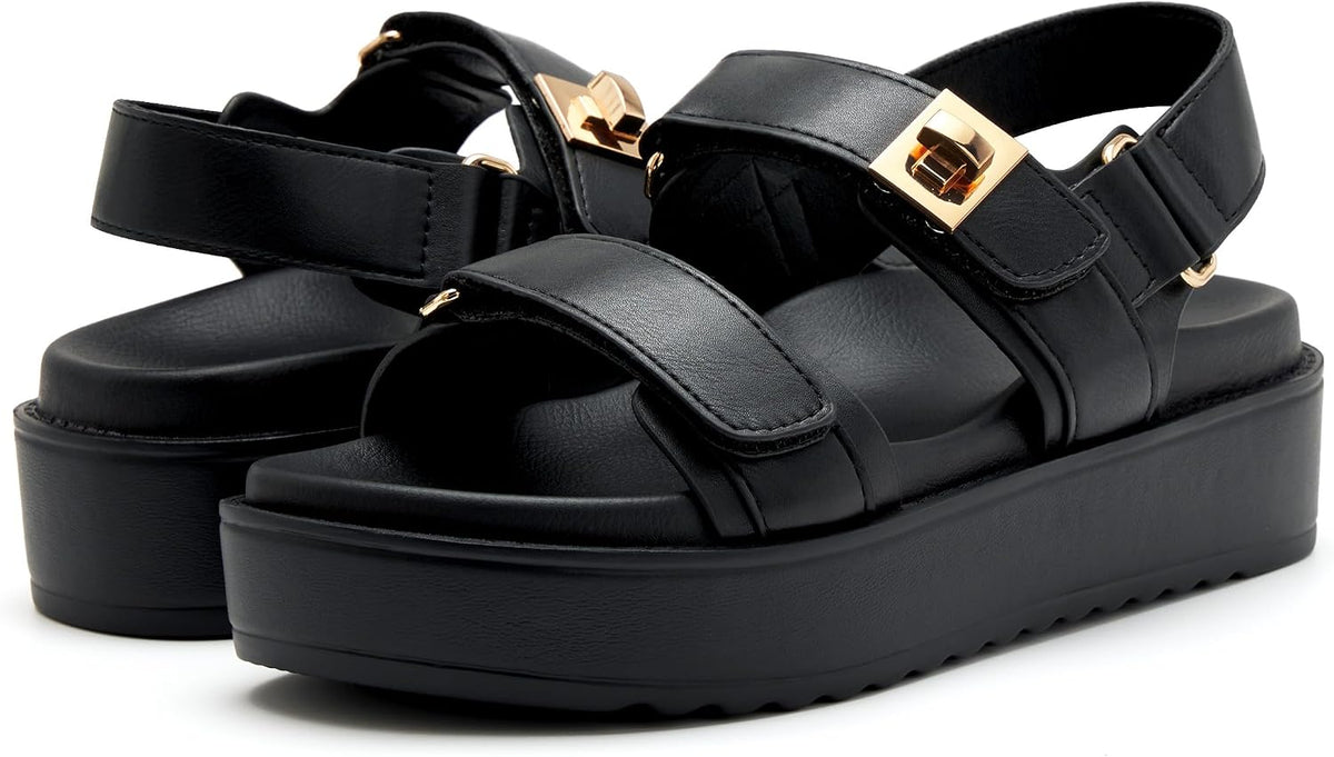 Women's Platform Sandals Cushioned Footbed Open Toe Walking Summer