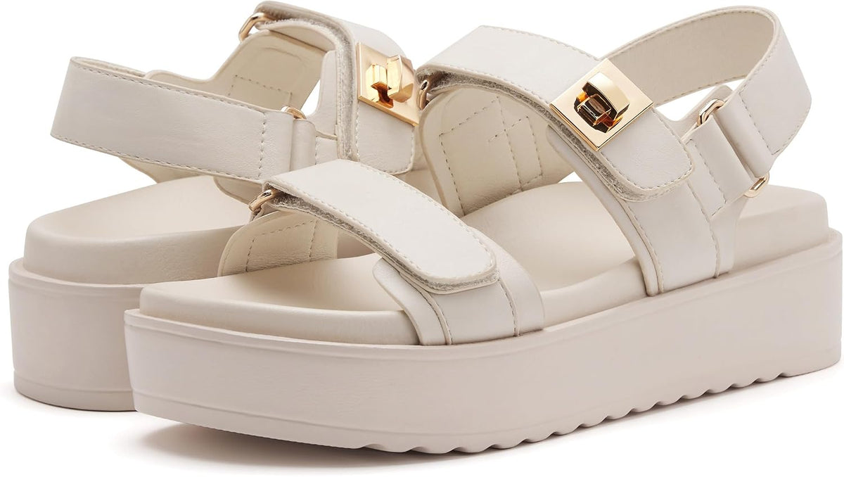 Women's Platform Sandals Cushioned Footbed Open Toe Walking Summer