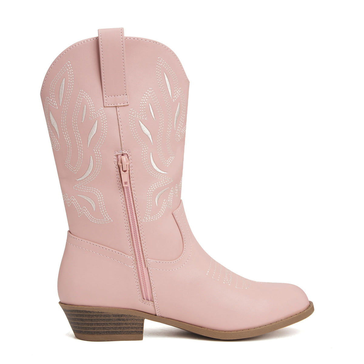 Girls Kids Western Boots Round Toe Embroidered Cowgirl Cowboy Boots