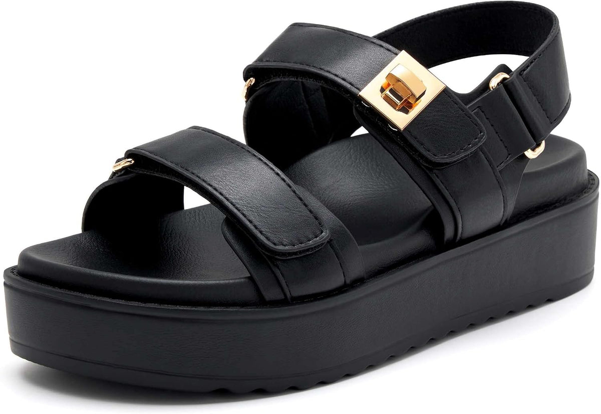Women's Platform Sandals Cushioned Footbed Open Toe Walking Summer