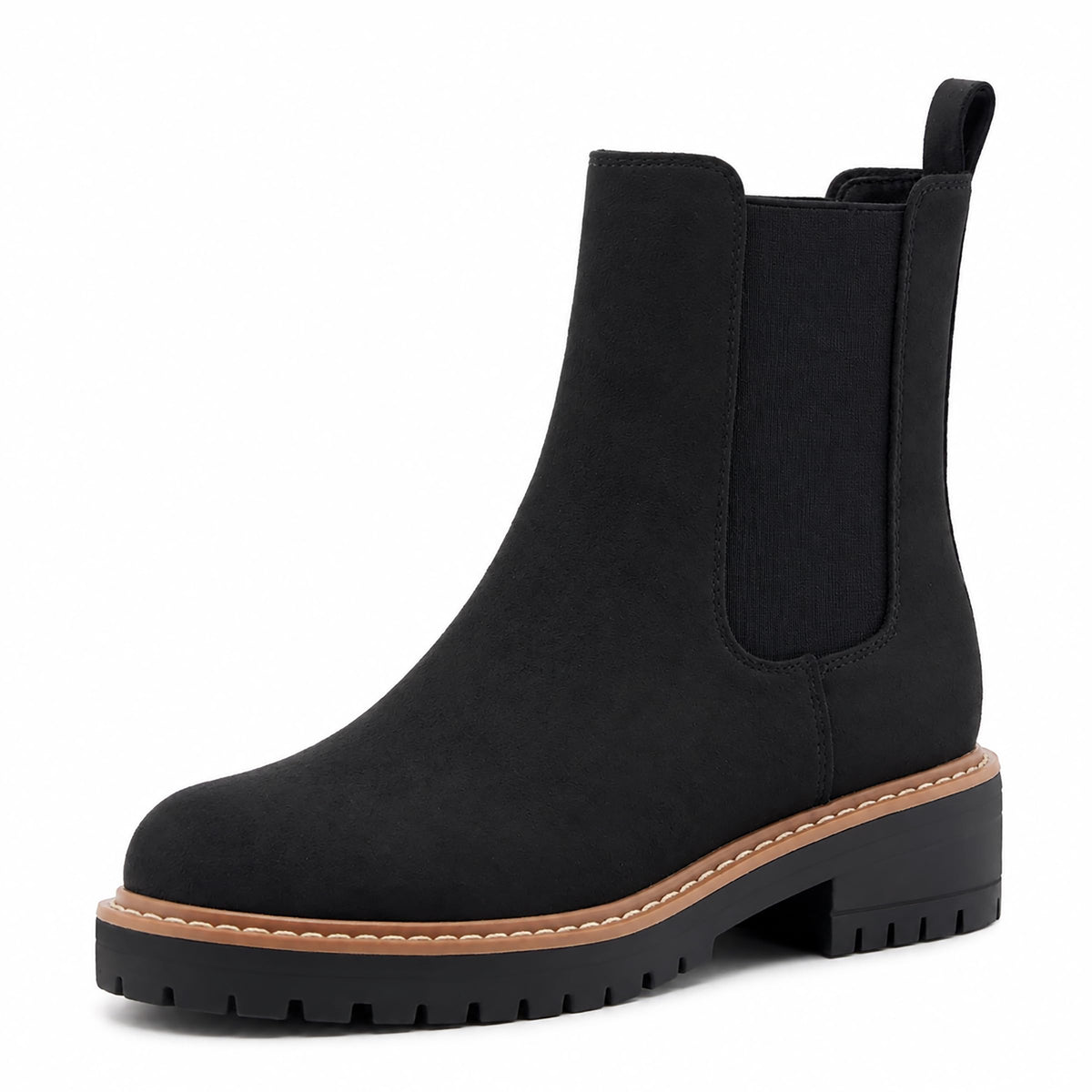 Women's Chelsea Boots Fashion Slip On Ankle Booties Casual Elastic Chunky Block Booties