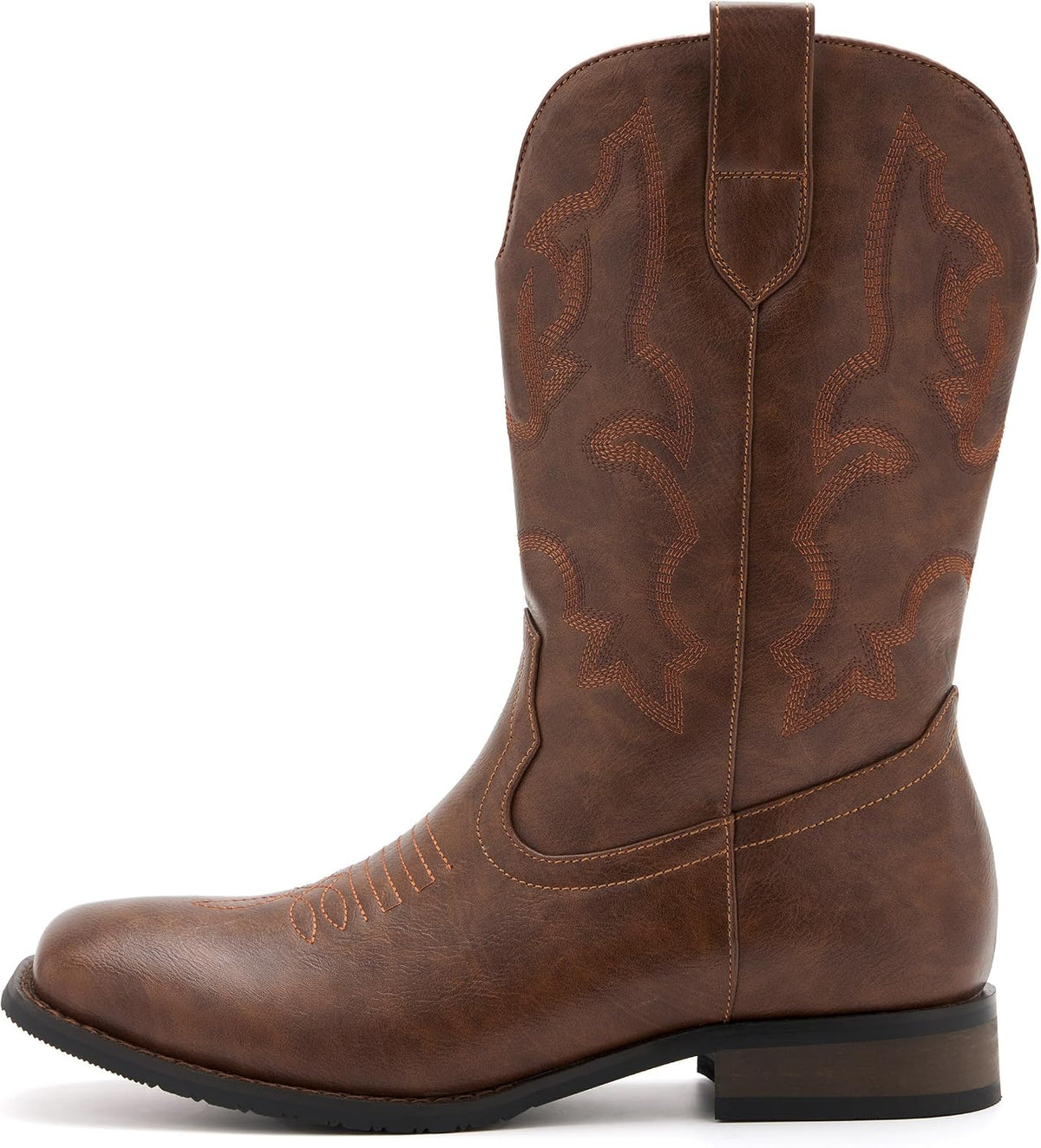 Cowboy Boots for Men Square Toe Classic Embroidered Western Boots