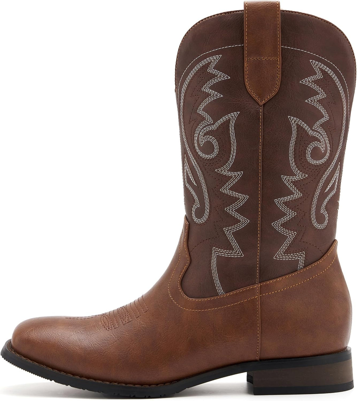 Cowboy Boots for Men Square Toe Classic Embroidered Western Boots