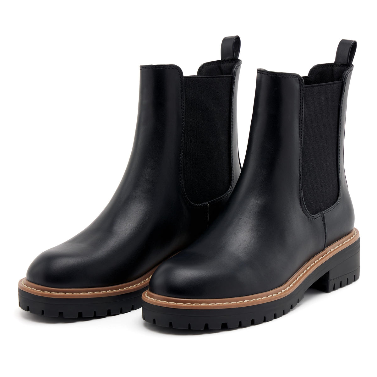 Women's Chelsea Boots Fashion Slip On Ankle Booties Casual Elastic Chunky Block Booties