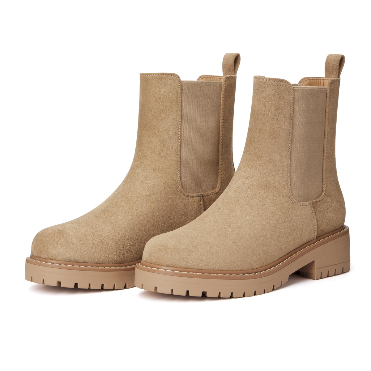 Women's Chelsea Boots Fashion Slip On Ankle Booties Casual Elastic Chunky Block Booties