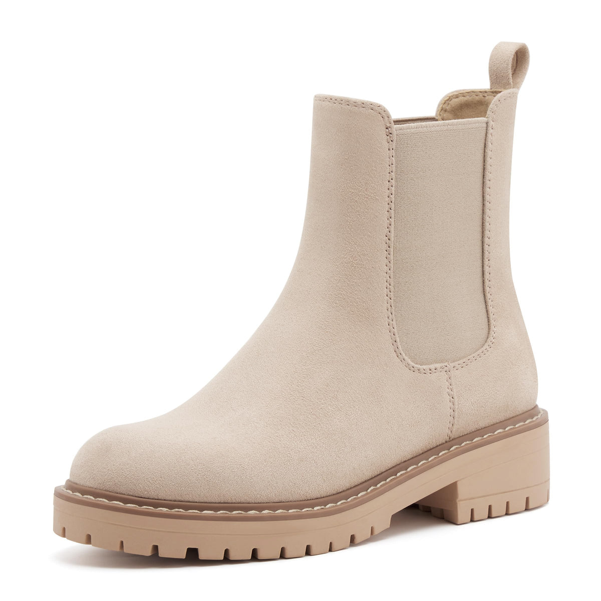 Women's Chelsea Boots Fashion Slip On Ankle Booties Casual Elastic Chunky Block Booties
