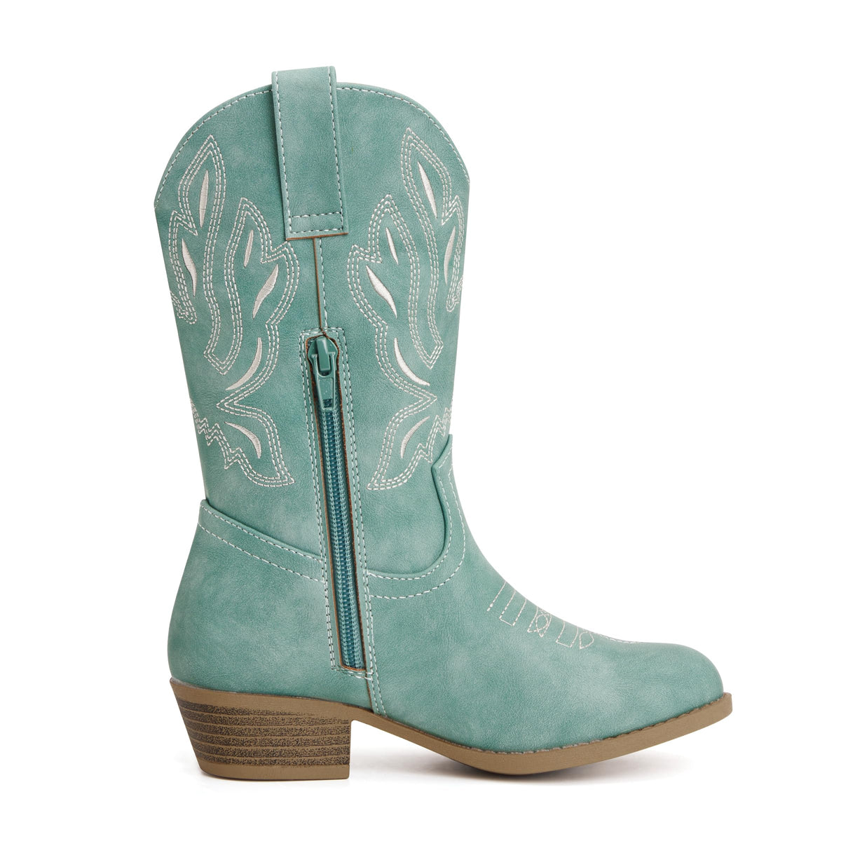 Girls Kids Western Boots Round Toe Embroidered Cowgirl Cowboy Boots