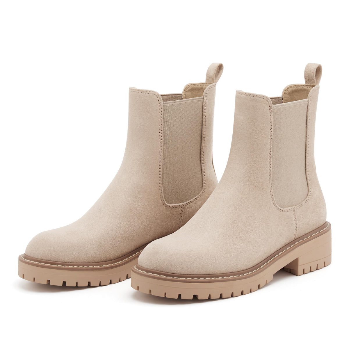 Women's Chelsea Boots Fashion Slip On Ankle Booties Casual Elastic Chunky Block Booties