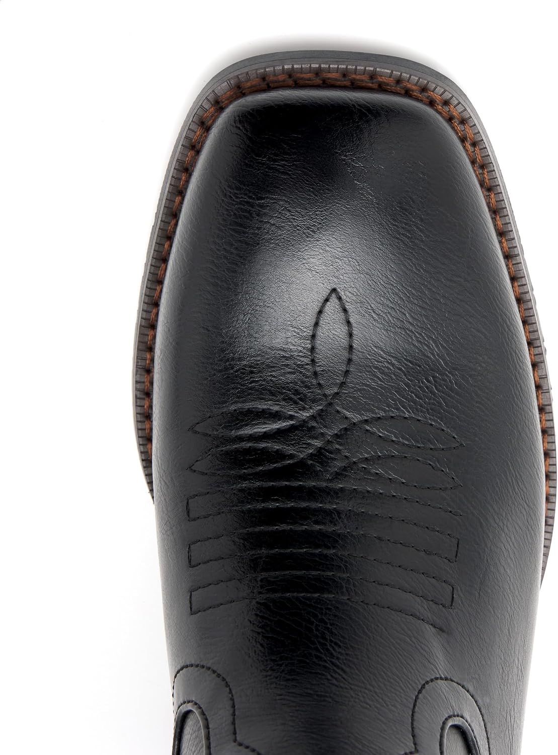Cowboy Boots for Men Square Toe Classic Embroidered Western Boots